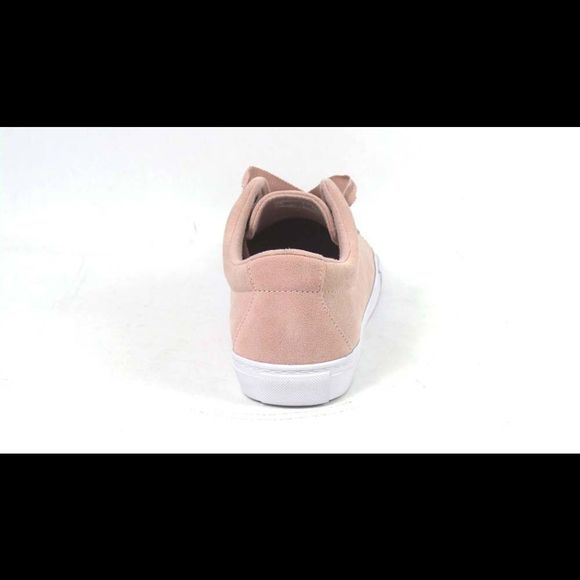 Isaac Mizrahi Live! SOHO Grosgrain Lace-Up Suede Sneakers Blush - Medium - Picture 4 of 5